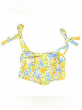 SHEIN Floral Tie-Strap Crop Top